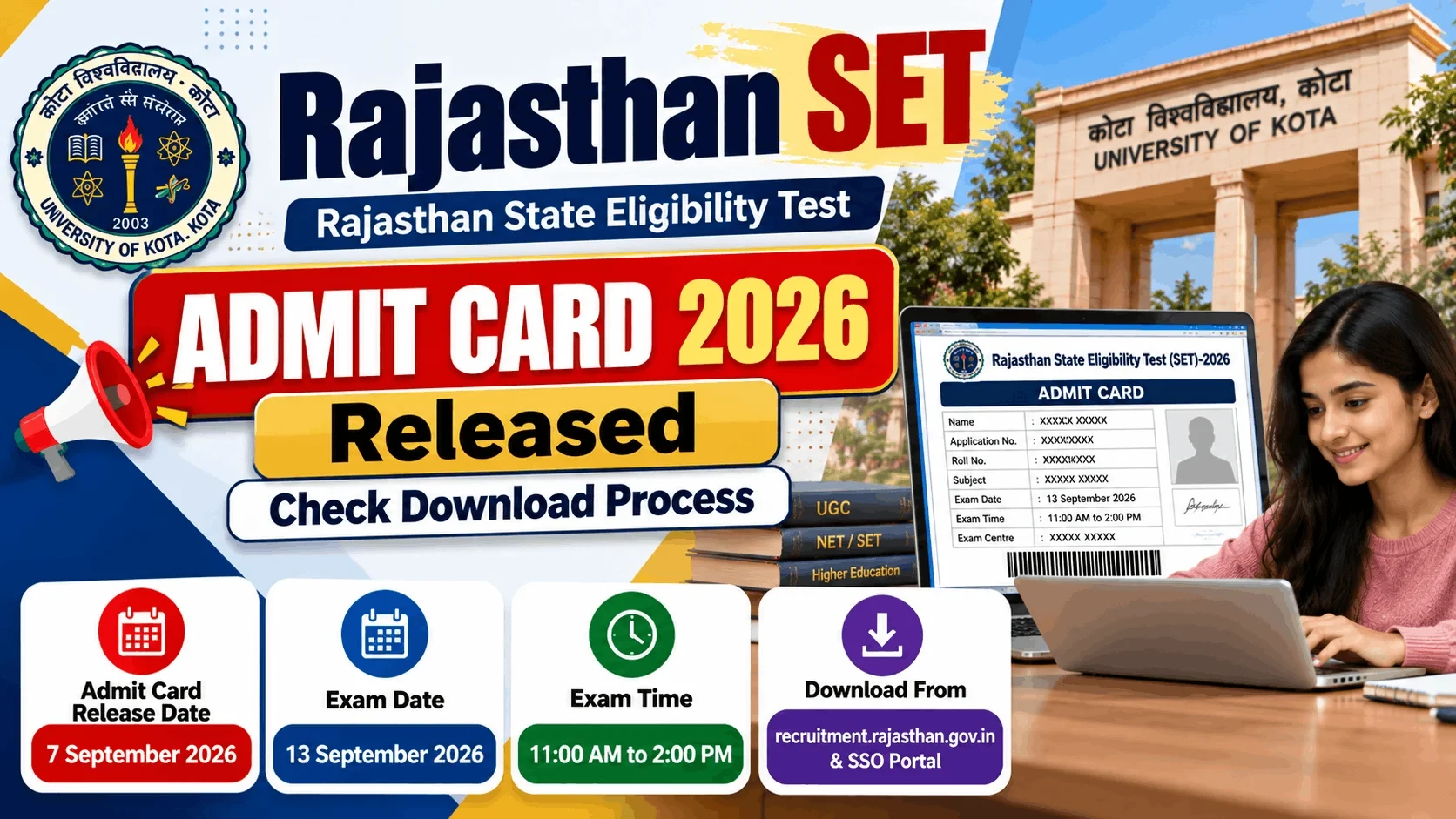 Rajasthan SET Admit Card 2026 Released, Check Download Process