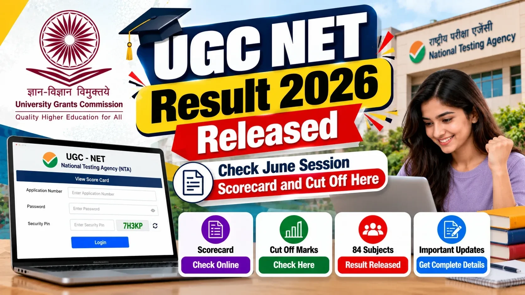 UGC NET Result 2026 Released: Check June Session Scorecard and Cut Off Here